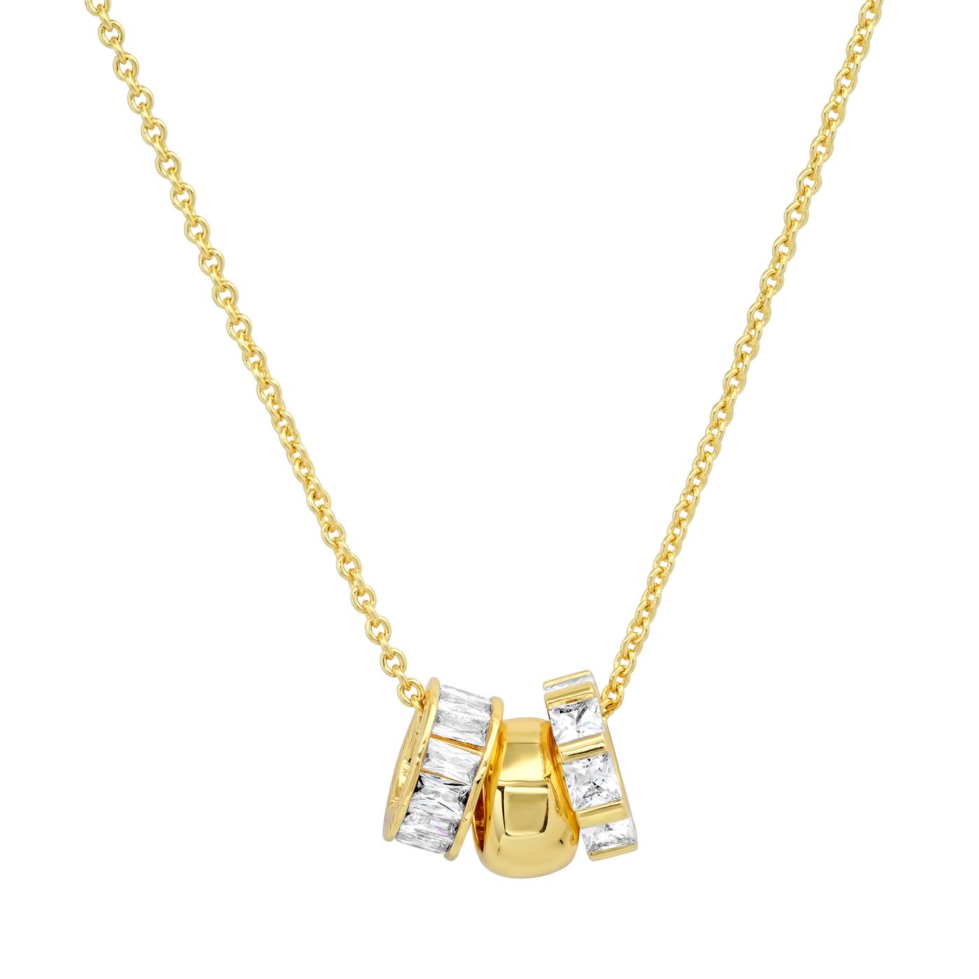 Tai Necklace with Rondelle Charms Gold