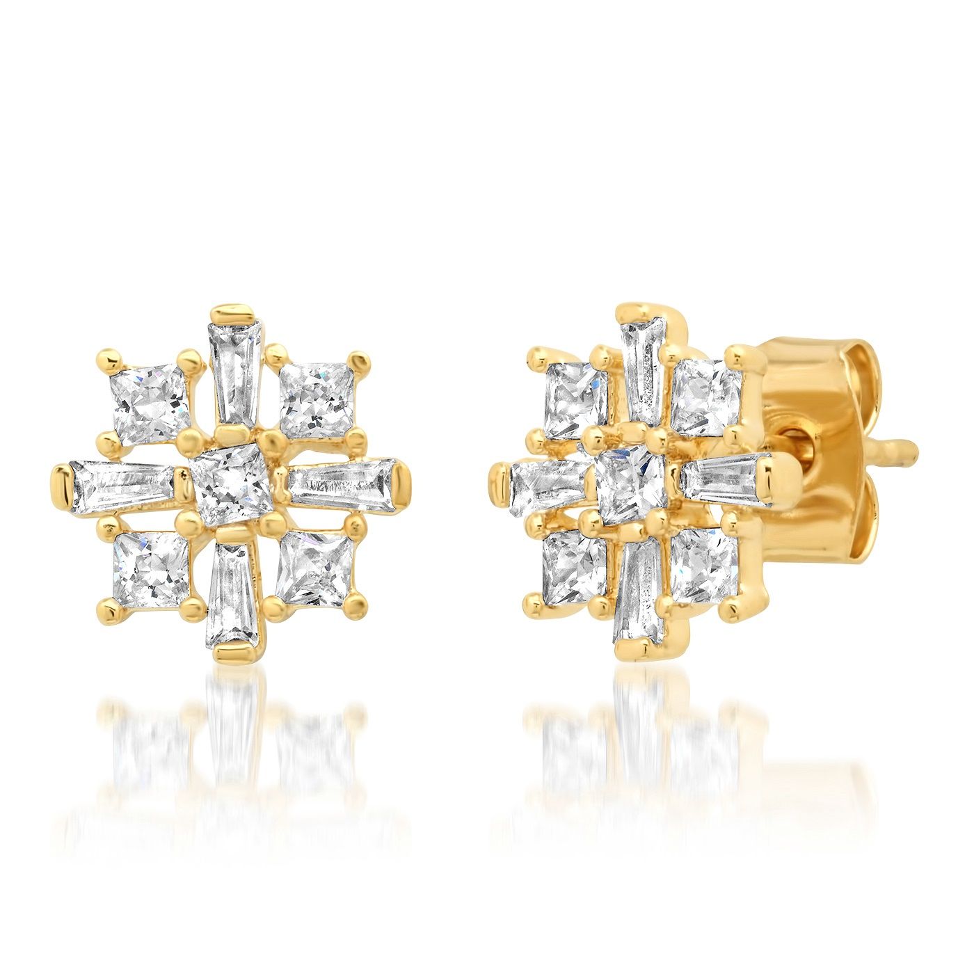 Tai Starburst CZ Studs Gold