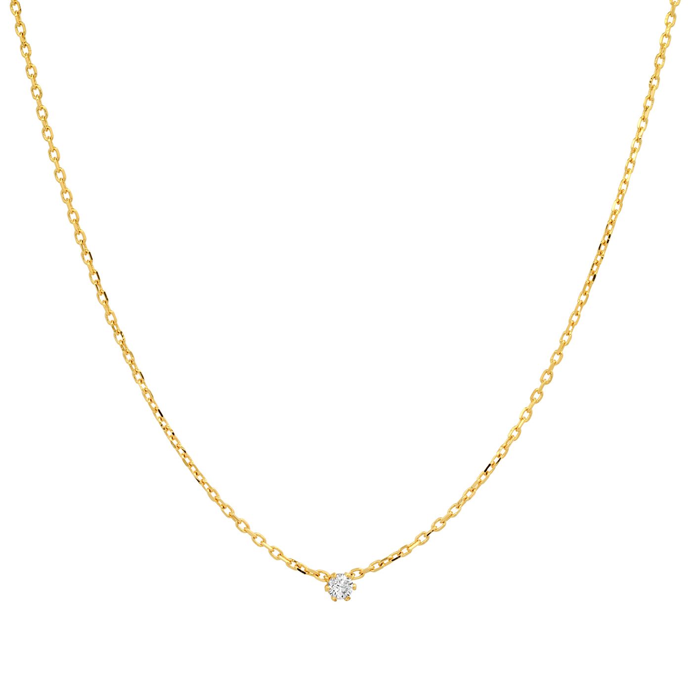 Tai Gold Vermeil Chain with Single CZ Accent Gold