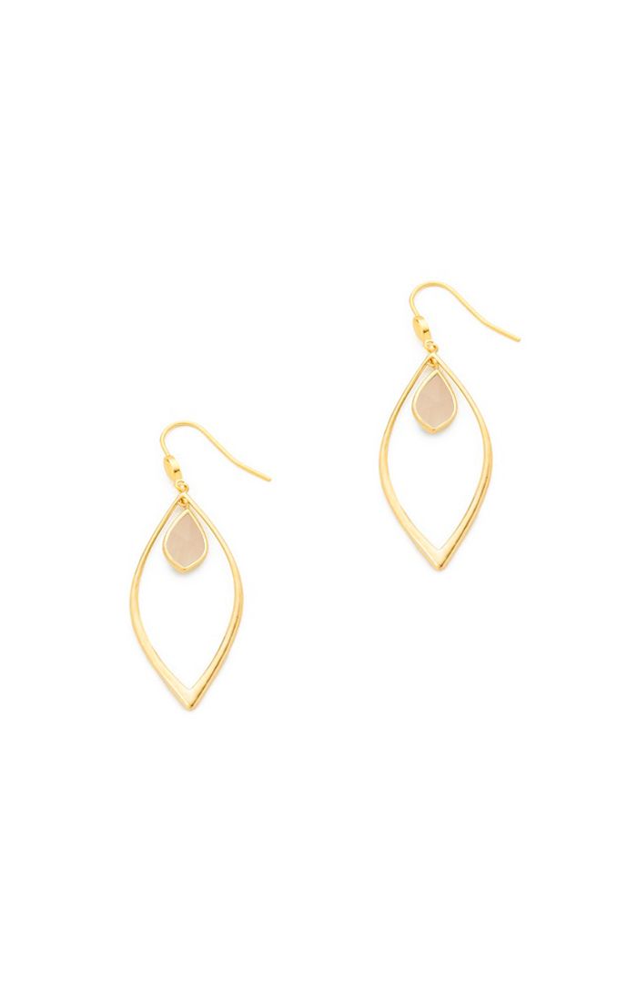Tai Tear Shaped Hang Earring With Shaped Glass Cat's Eye