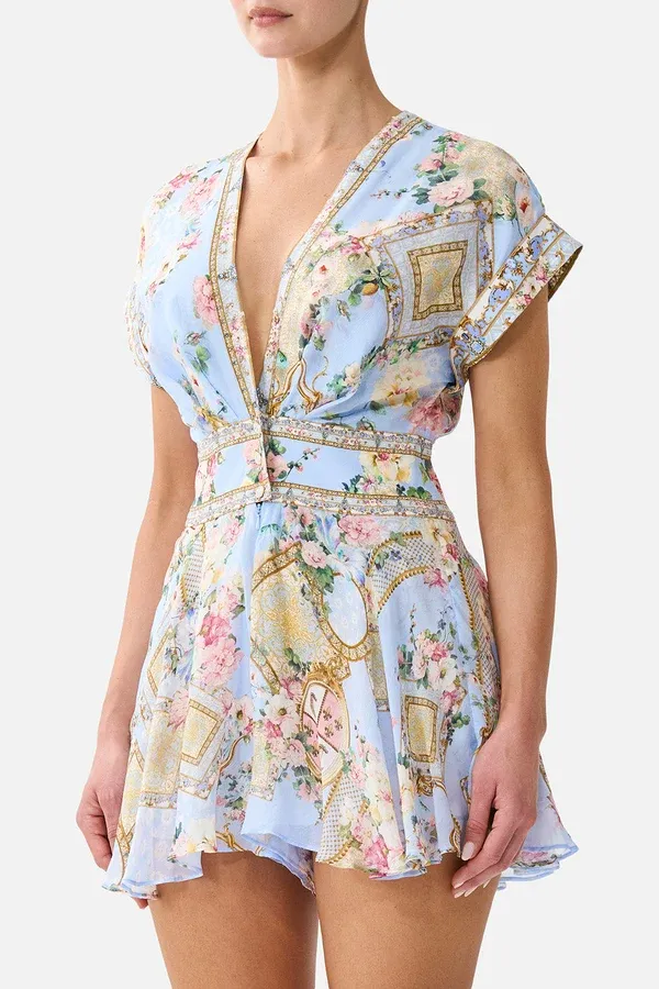 CAMILLA BUTTON WAIST PLAYSUIT SISI SOCIETY