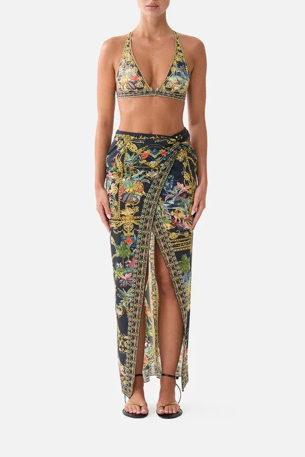 CAMILLA LONG SARONG W GATHERED BAR TRIM PALACE ZOOLOGY