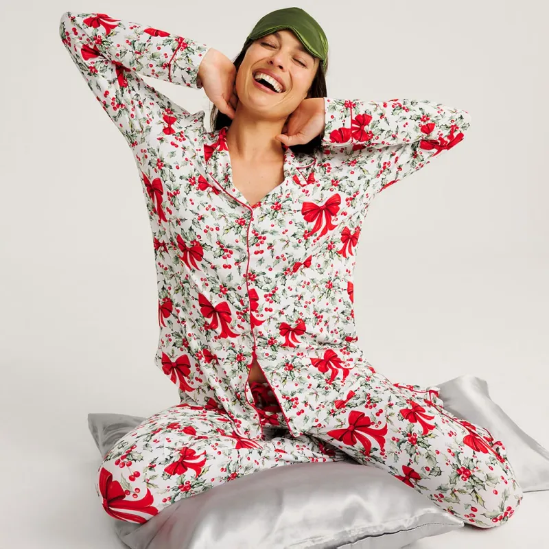 Posh Peanut Happy Holly-days - Women's Luxe Pajama Pant Set