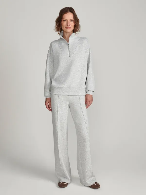 Varley The Wide Leg Pant 30 Light Grey Marl