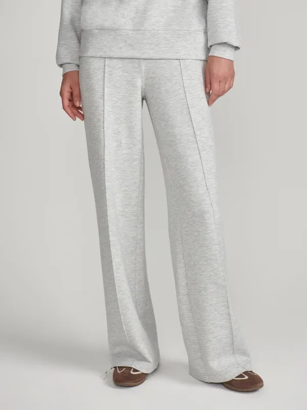 Varley The Wide Leg Pant 30 Light Grey Marl