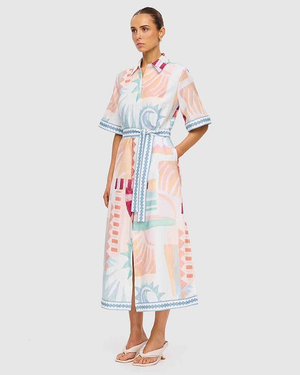 Kivari Yali Midi Dress Pink