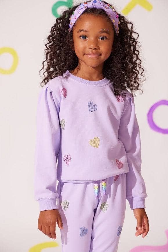 Lola &amp; the Boys Lavender-Crystal-Hearts-Set