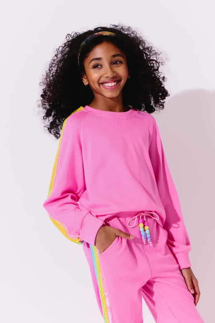 Lola &amp; the Boys Pink-Rainbow-Sequin-Set
