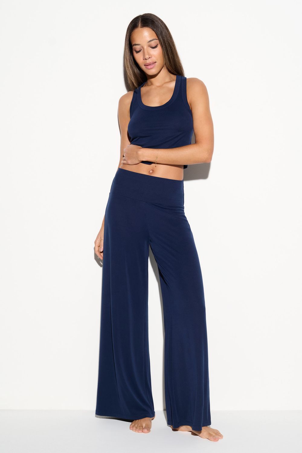 Spiritual Gangster iris tank indigo