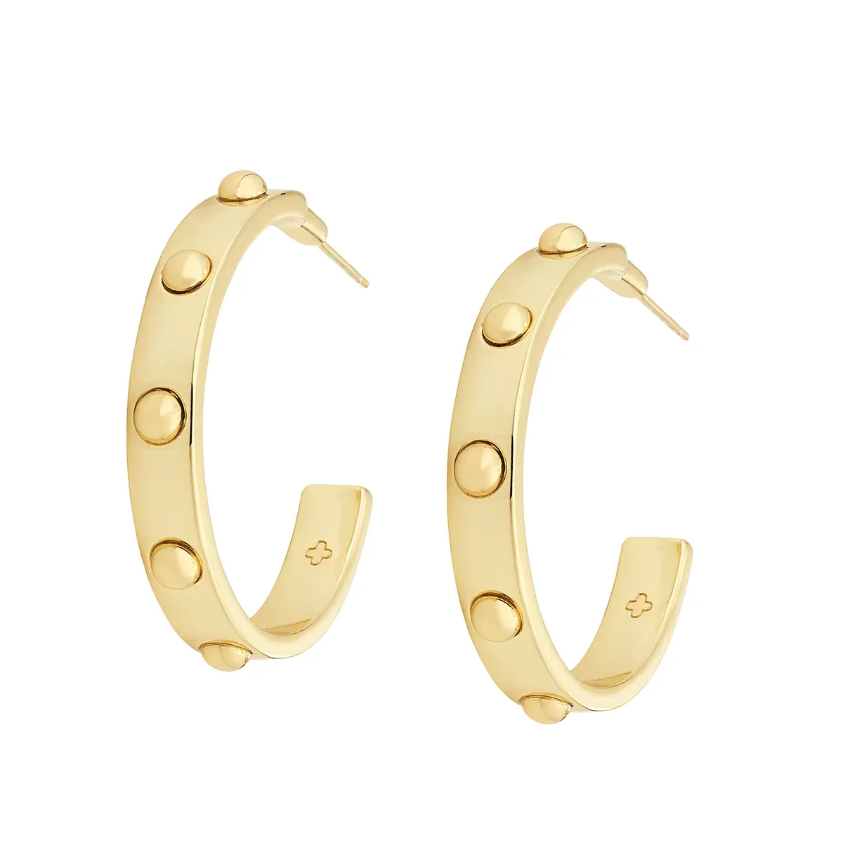 ASHA ESME PUFFY HEART HOOP GOLD