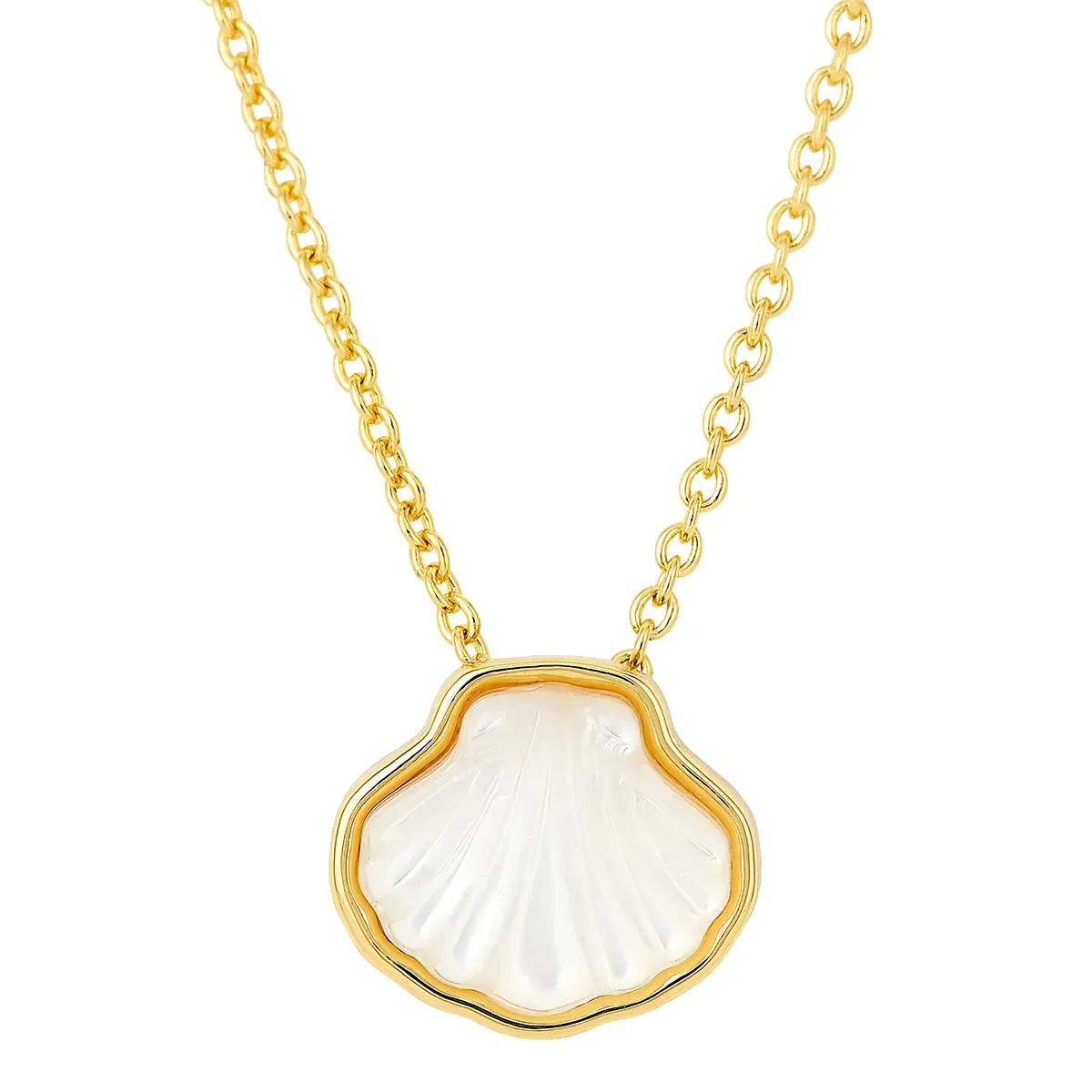 ASHA PETITE SANKATY NECKLACE - MOP- 14K