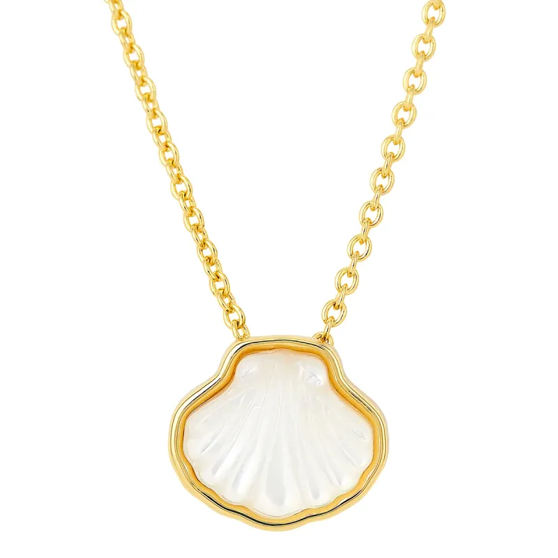 ASHA PETITE SANKATY NECKLACE - MOP- 14K