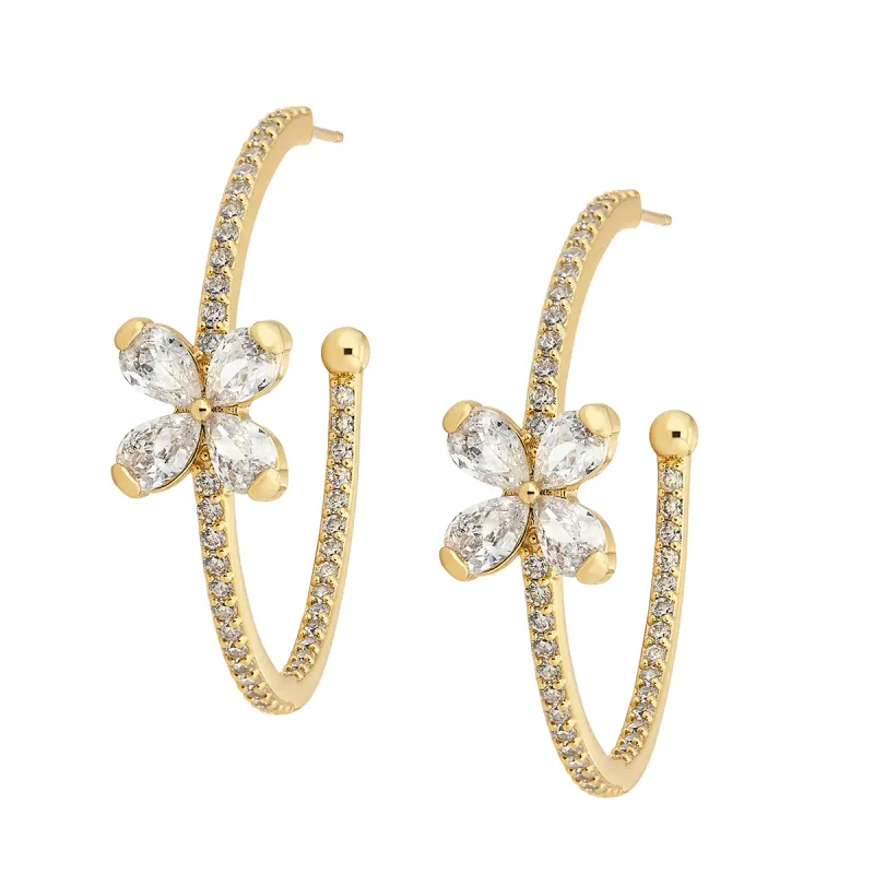 ASHA IONA HOOP- YG- 14K