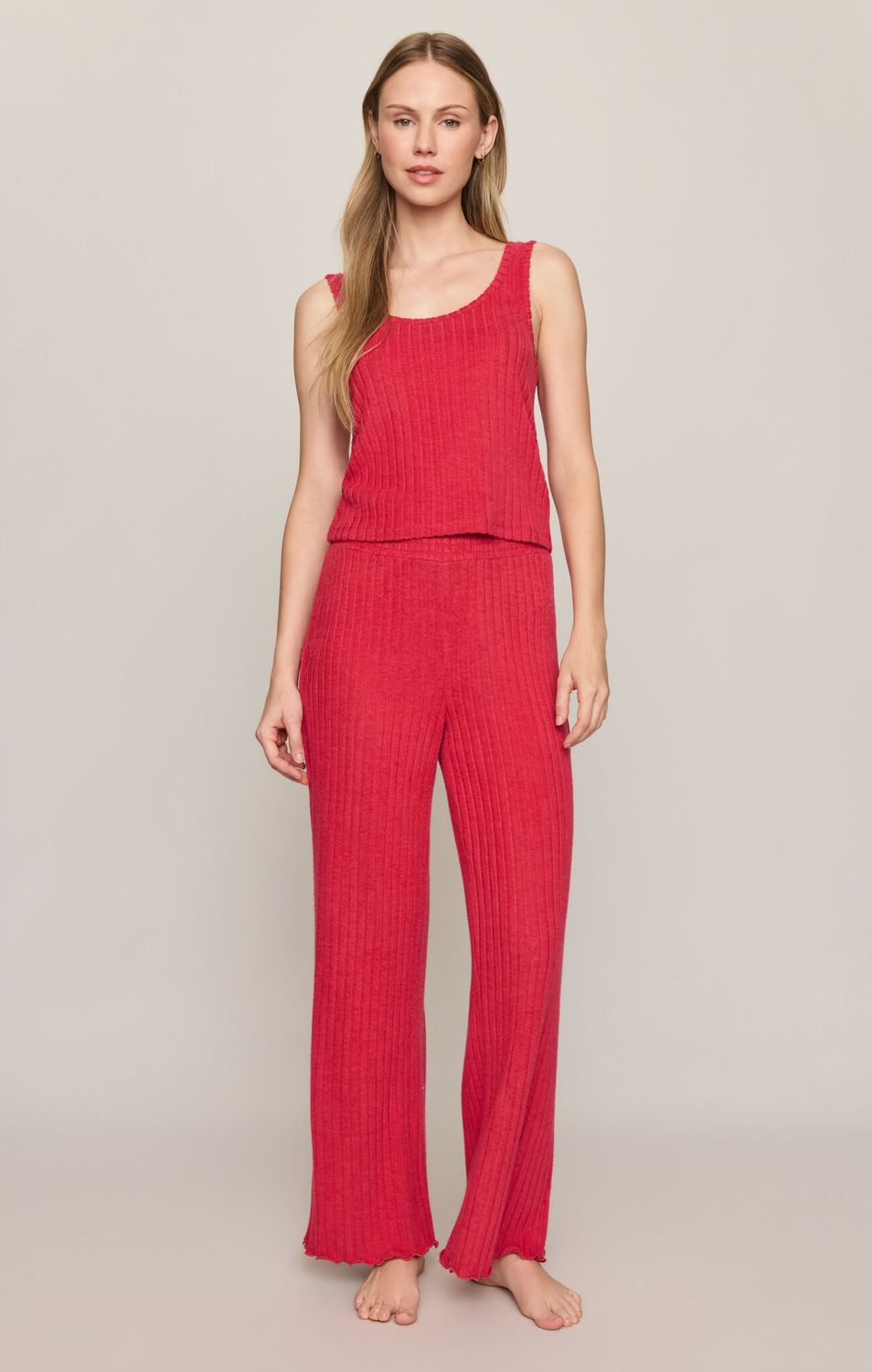 Z Supply Dawn Smocked Pant Ruby Red