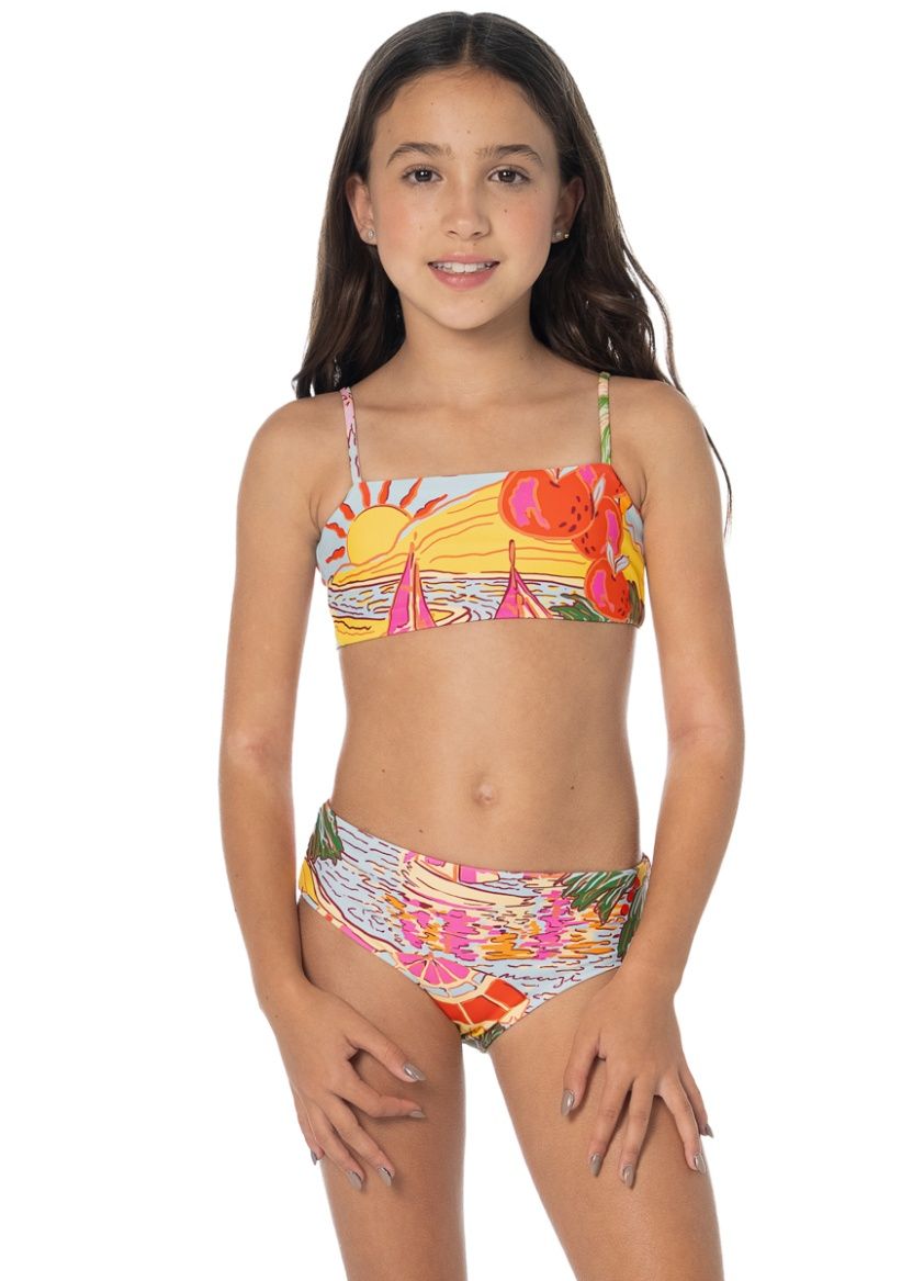MAAJI CALIFORNIA BREEZE RAINBOW GIRLS SWIMWEAR BLUE