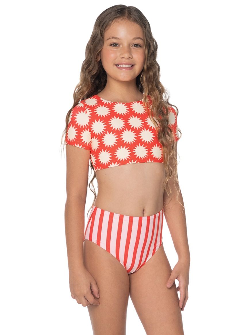 MAAJI SHIMMERING HORIZON SUNZY GIRLS SWIMWEAR RED