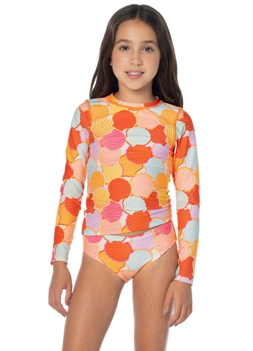 MAAJI RAINBOW SHELLS ODYSSEY GIRLS SWIMWEAR NATURAL