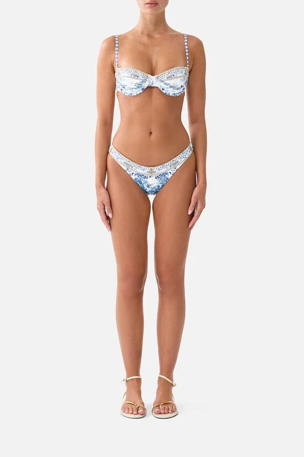 CAMILLA 2PC RUCHED CUP UNDERWIRE BIKINI  THE PORCELAIN PARLOUR