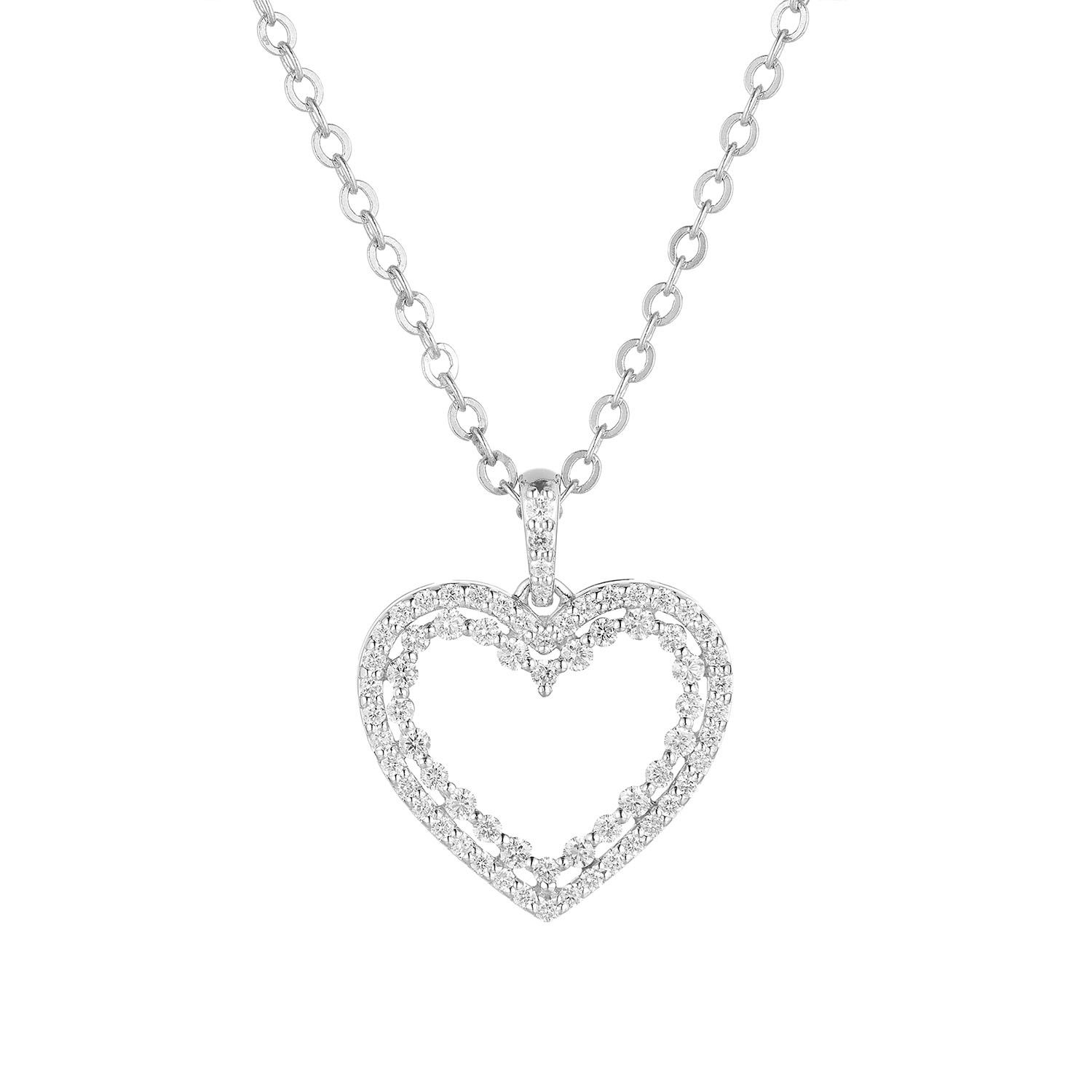 14K White Gold Natural Diamond  Pendant MZ61691