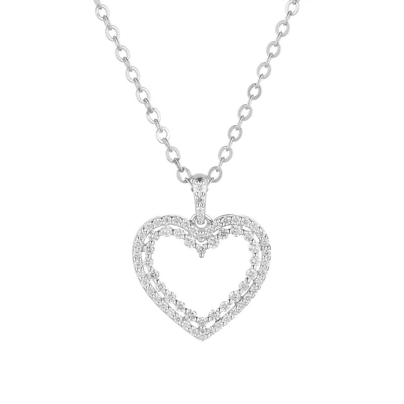 14K White Gold Natural Diamond  Pendant MZ61691