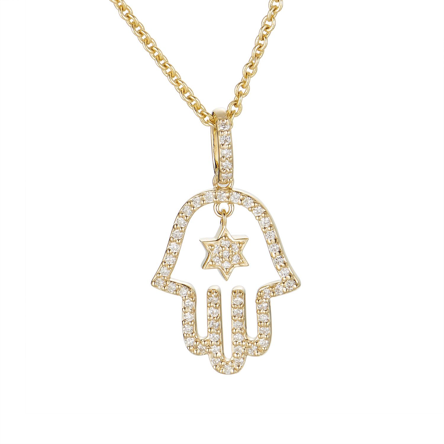 14K Yellow Gold Natural Diamond  Pendant MZ9274 Natural Diamond