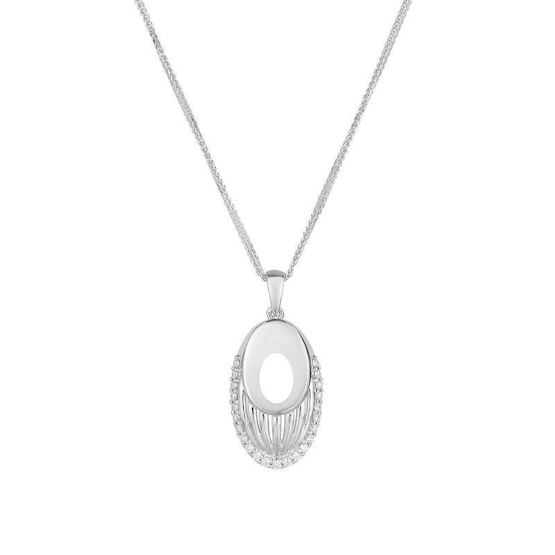 14K White/Yellow Gold Natural Diamond  Pendant Necklace MZ71950