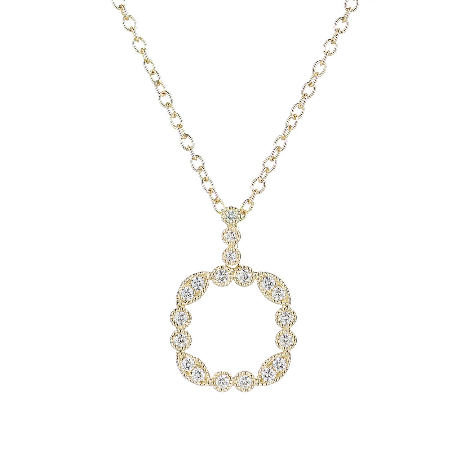 MZ7981 14K Yellow Gold Natural Diamond  Pendant Natural Diamond