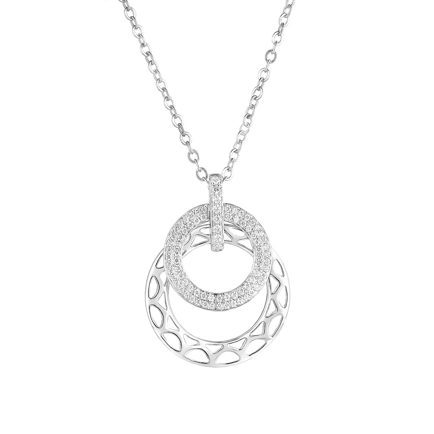 MZ71488 14K White Gold Natural Diamond  Pendant Natural Diamond