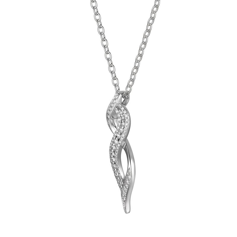 MZ61057 14K White Gold Round Natural Diamond  Pendant Natural Diamond