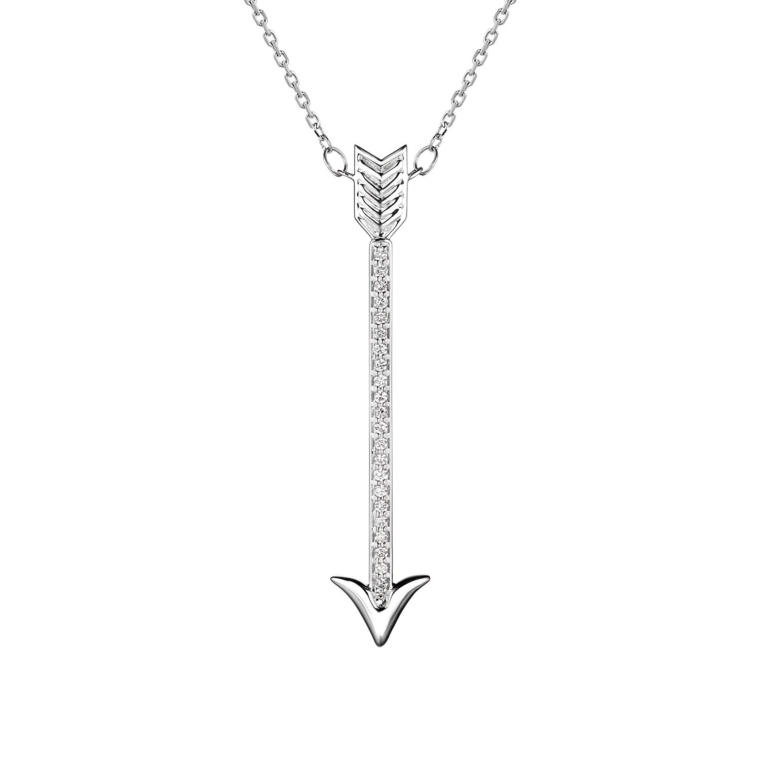 14K White Gold Natural Diamond  Pendant MZ9156 Natural Diamond