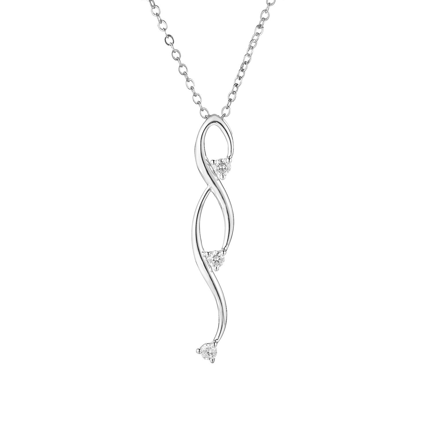 14K White Gold Natural Diamond  Pendant MZ9547 Natural Diamond