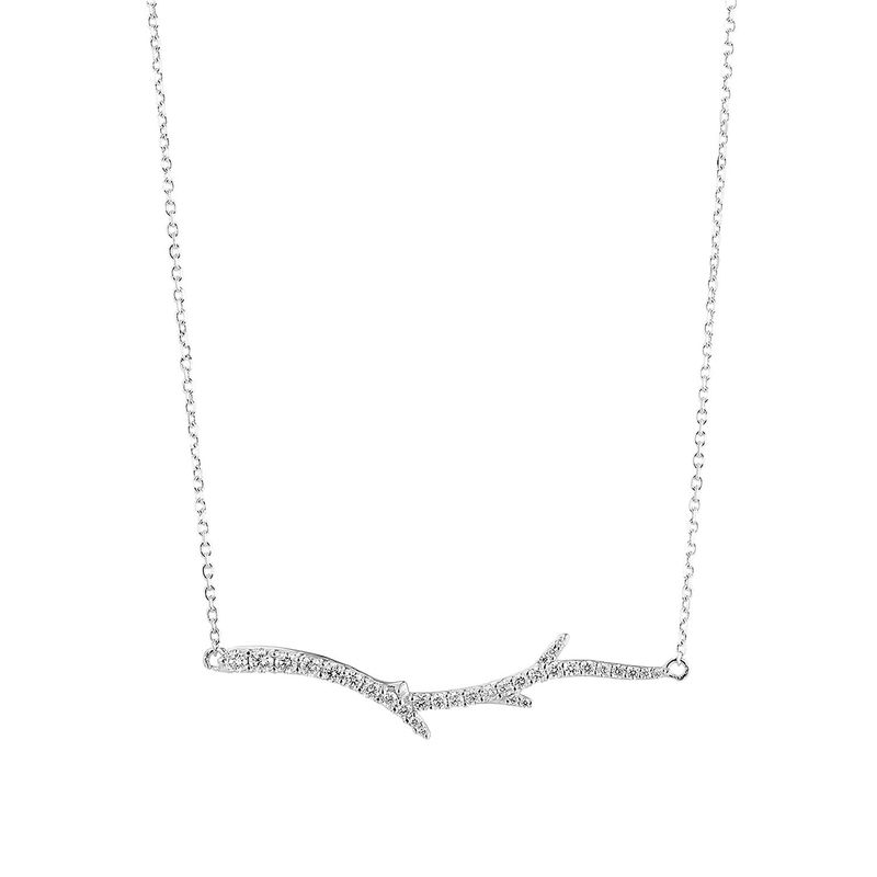 14K White/Yellow Gold Cross Natural Diamond  Pendant Necklace MZ138