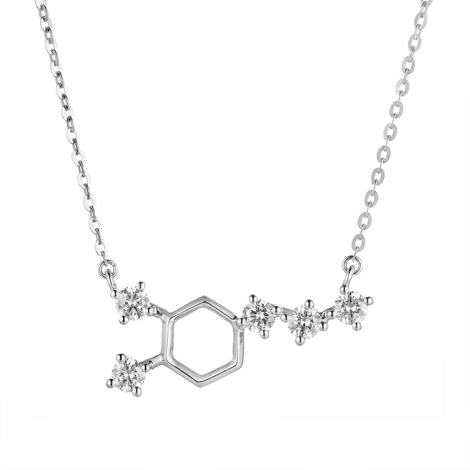 14K White/Yellow Gold Natural Diamond  Pendant Necklace MZ10013, Colour: White
