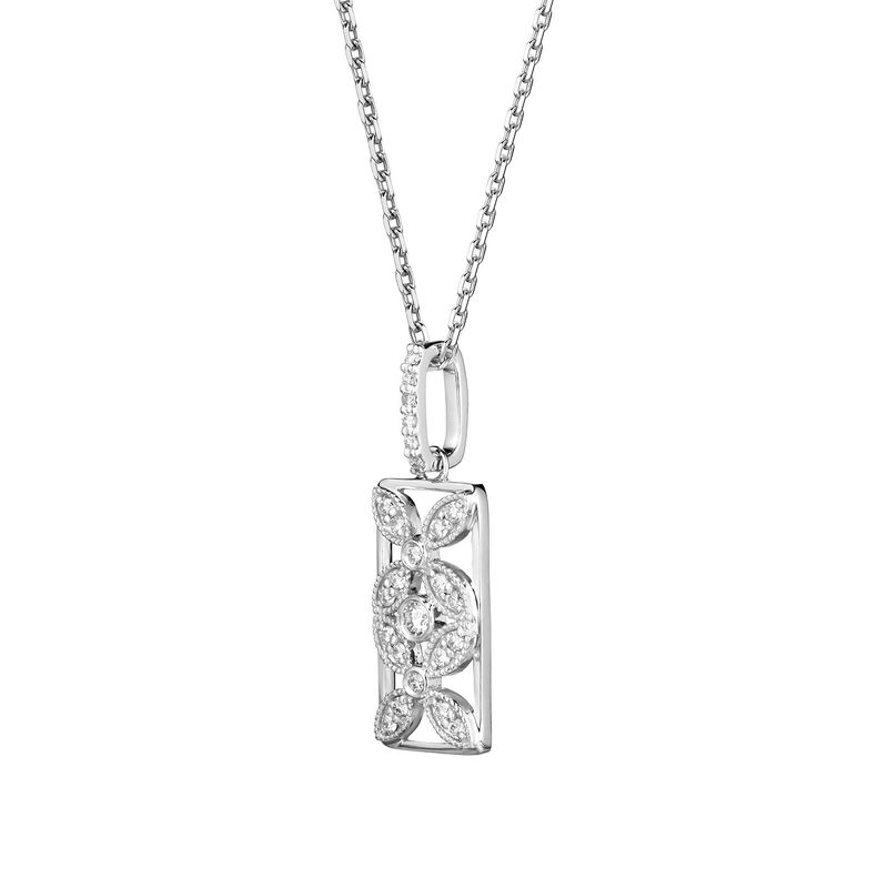 14K White Gold Natural Diamond  Pendant MZ5987 Natural Diamond
