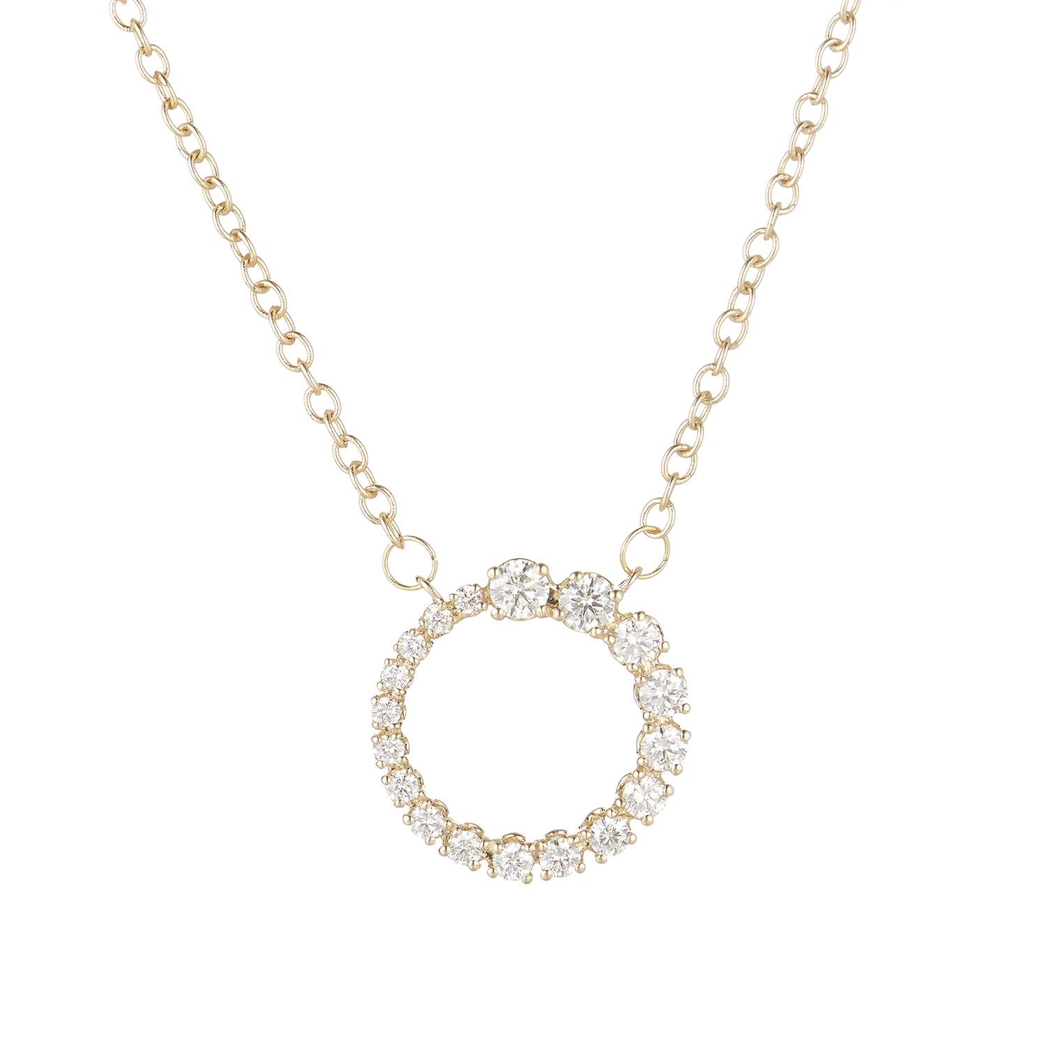 MZ9045 14K Yellow Gold Natural Diamond  Pendant Natural Diamond