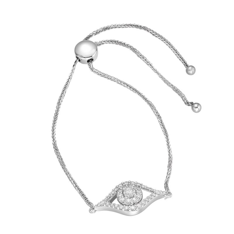 14K White Gold Natural Diamond  Bracelet Natural Diamond MZ9205