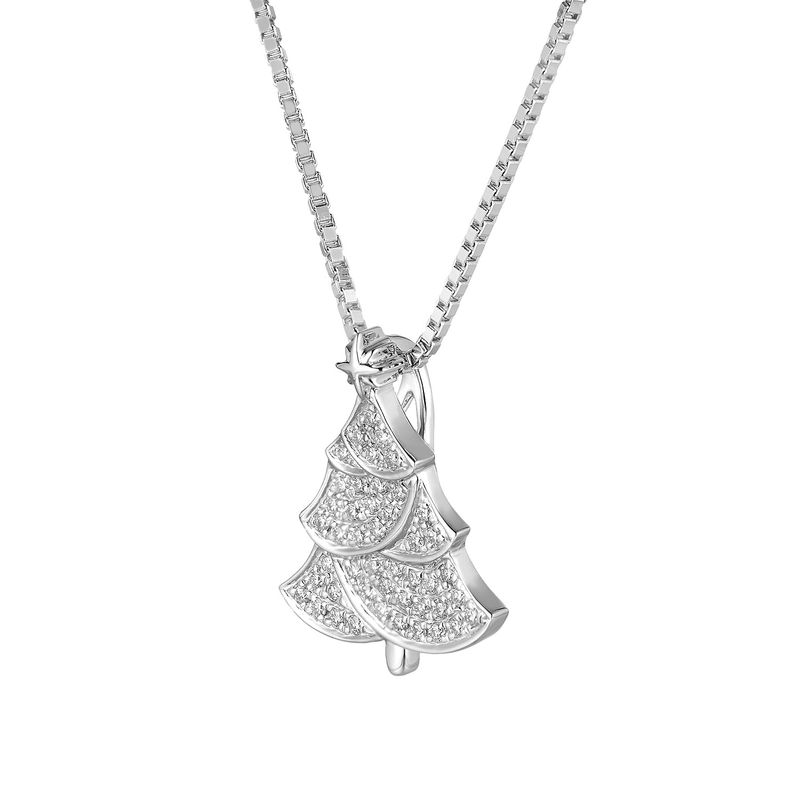 14K White Gold Natural Diamond  Pendant Necklace  MZ9932