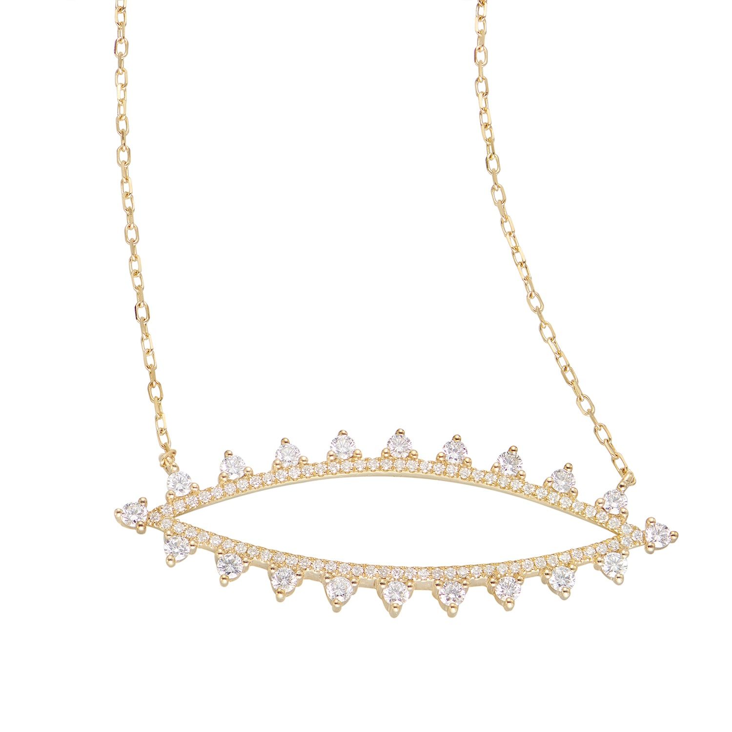14K Yellow Gold Natural Diamond  Pendant Necklace MZ71250 Natural Diamond