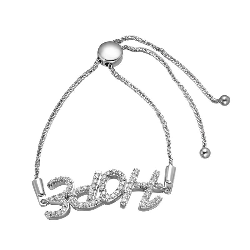 14K White Gold Natural Diamond  Bracelet Natural Diamond MZ9211