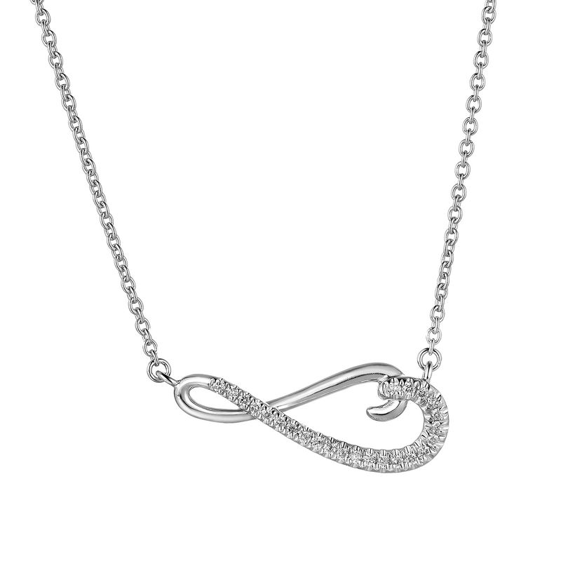 MZ9945 14K White Gold Natural Diamond  Pendant Necklace Natural Diamond