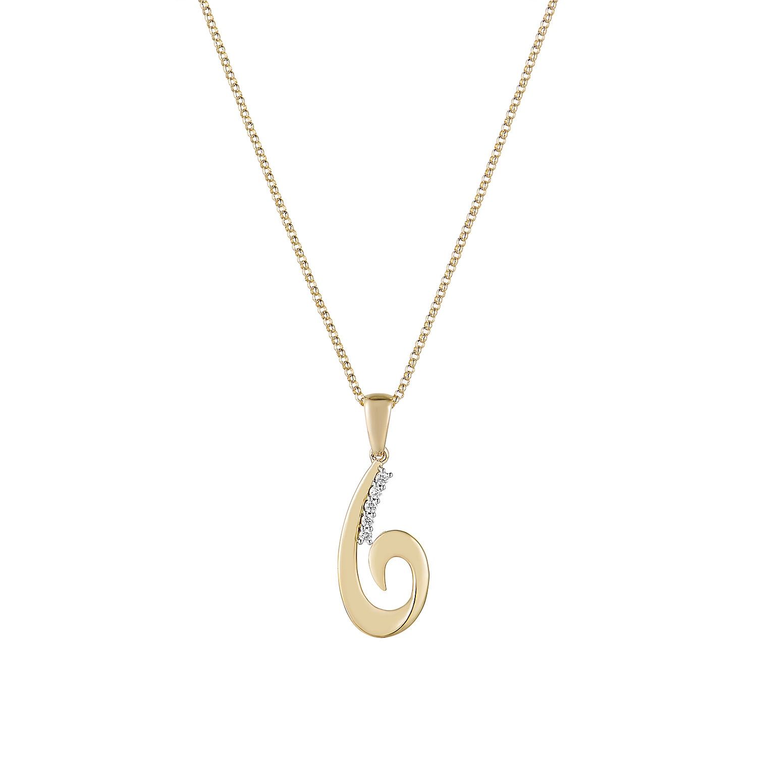 14K White Gold 14K Yellow Gold Natural Diamond  Pendant Nacklace MZ71905