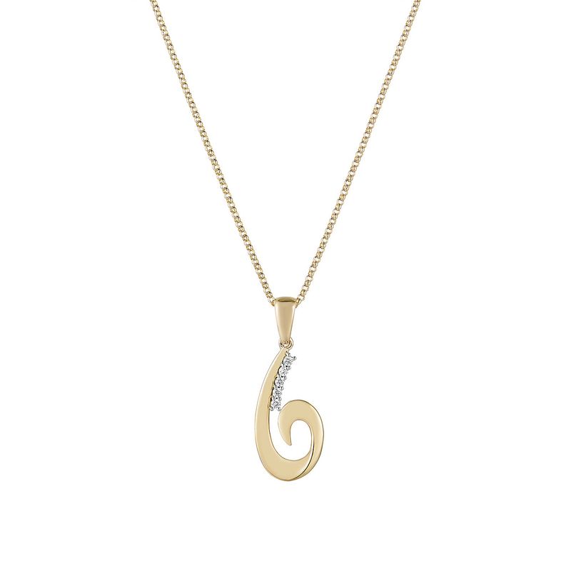 14K White Gold 14K Yellow Gold Natural Diamond  Pendant Nacklace MZ71905