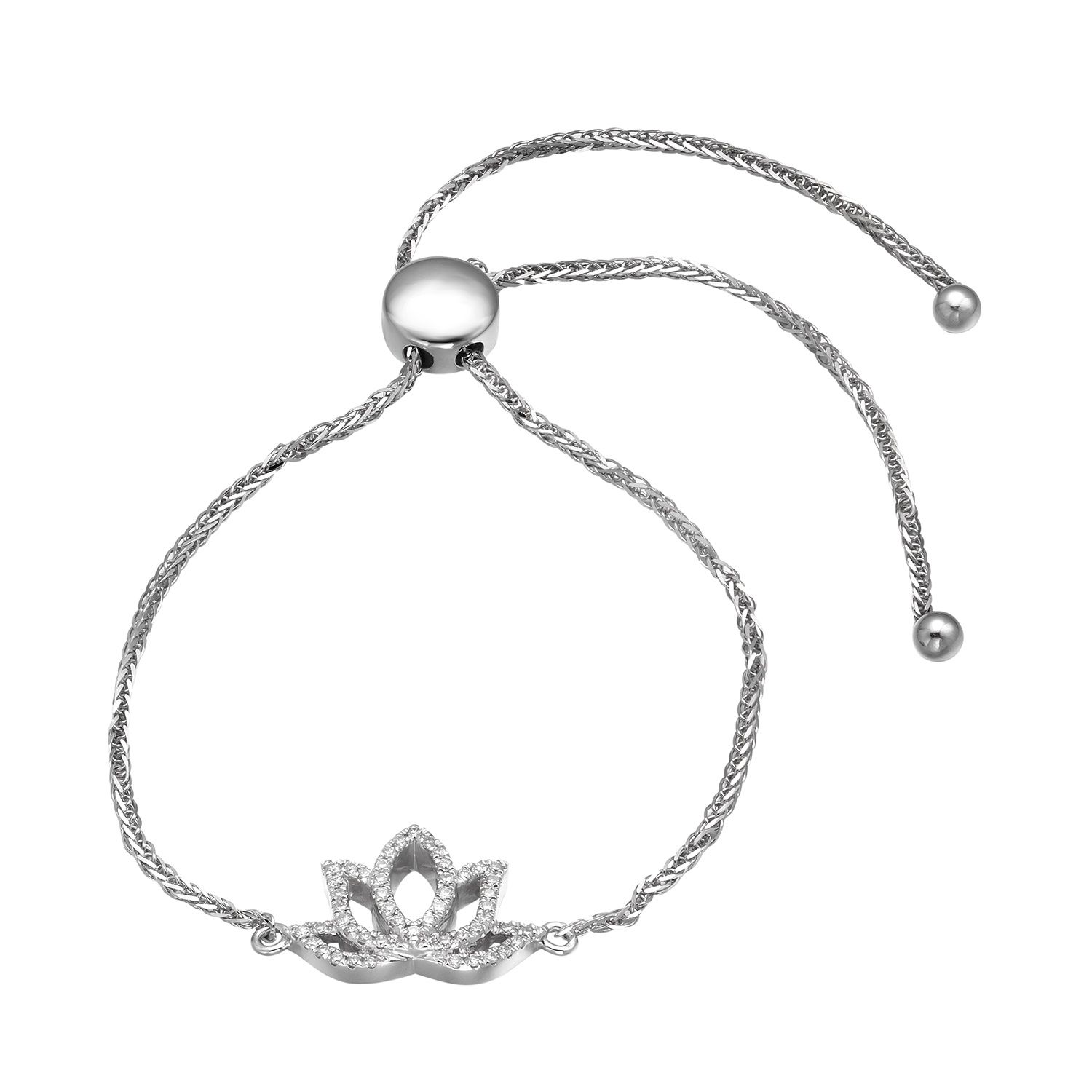 14K White Gold Natural Diamond  Bracelet Natural Diamond MZ61134