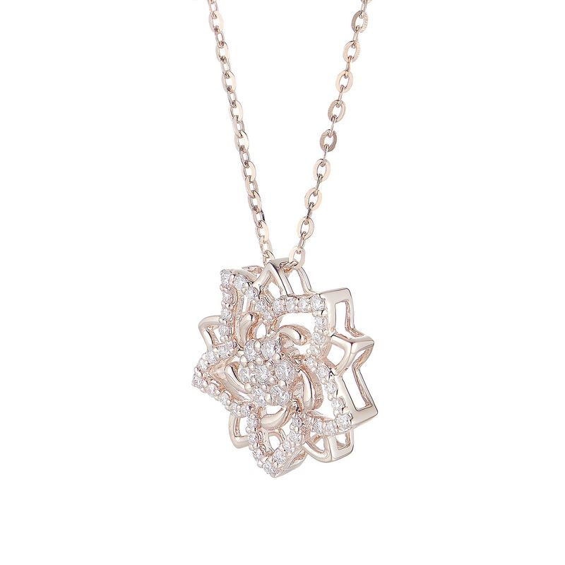 14K Rose Gold Natural Diamond  Pendant MZ61684