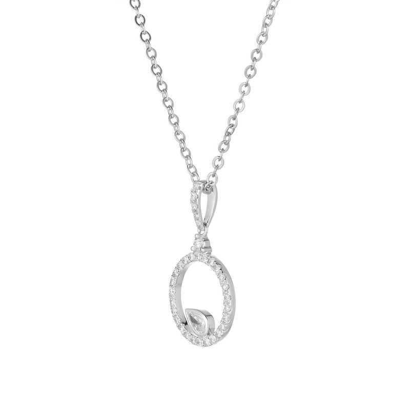 14K White Gold Natural Diamond  Pendant MZ9051 Natural Diamond