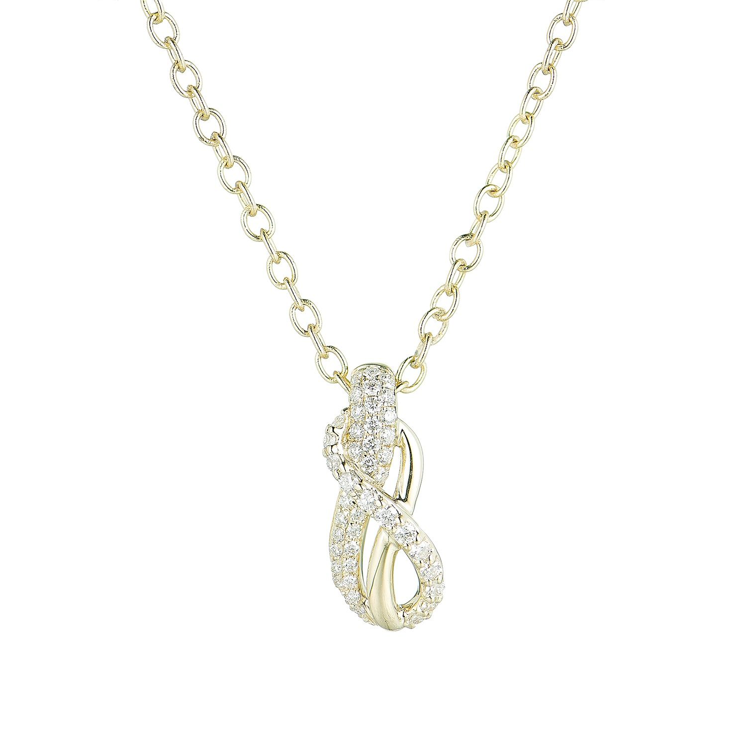 14K Yellow Gold Natural Diamond  Pendant MZ9774