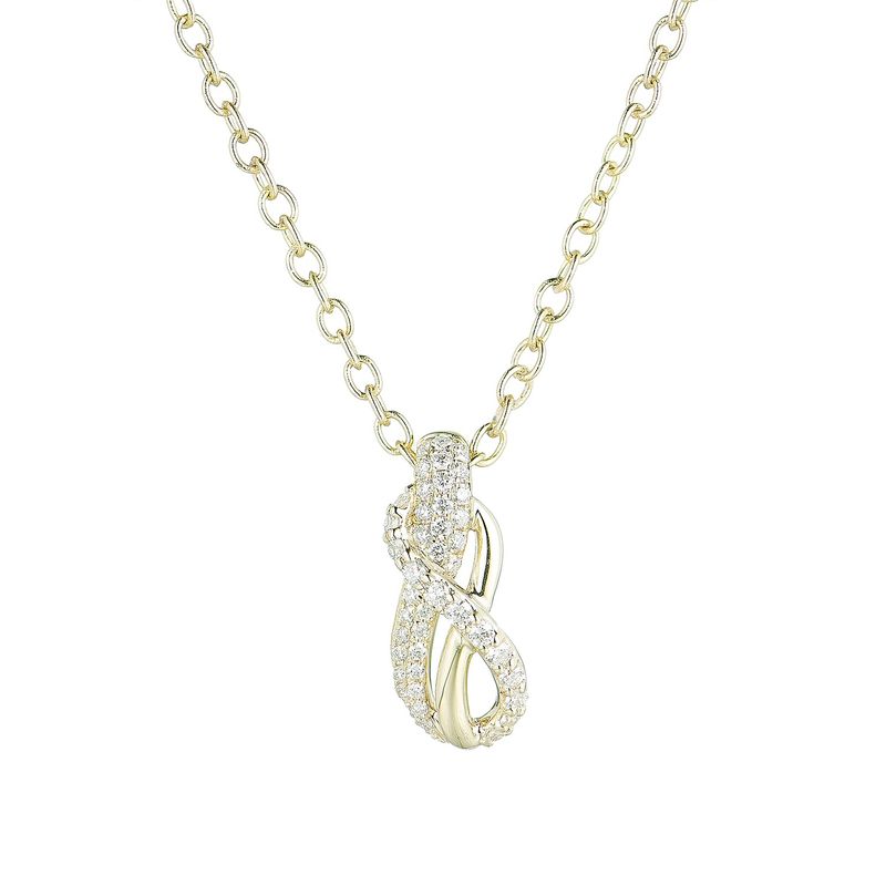 14K Yellow Gold Natural Diamond  Pendant MZ9774