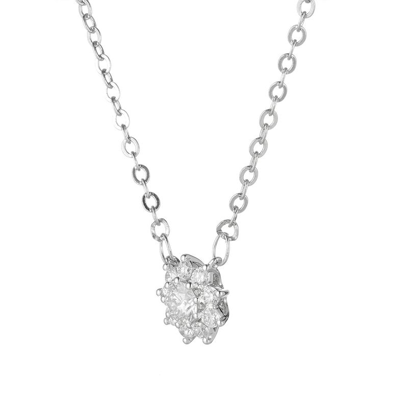 14K White Gold Natural Diamond  Pendant MZ7605 Natural Diamond
