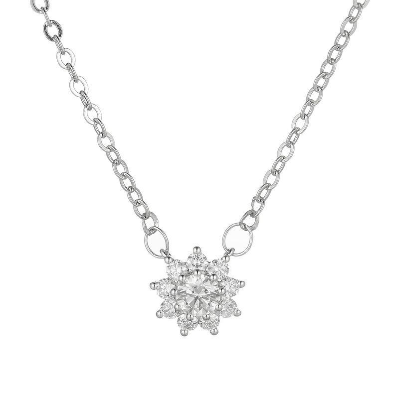 14K White Gold Natural Diamond  Pendant MZ7605 Natural Diamond