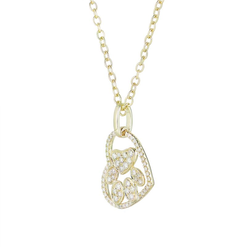 14K Yellow Gold Natural Diamond  Pendant MZ71475 Natural Diamond